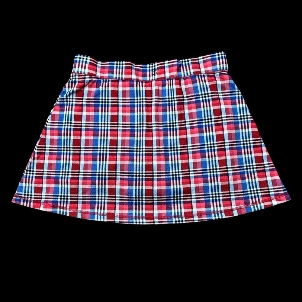 T Talbots Pique Plaid Schoolgirl Golf Tennis Skort with Pockets Size LP
